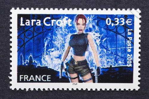 法国邮票上的劳拉